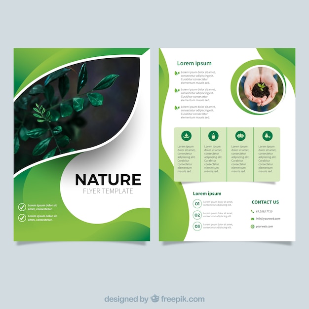 Free vector modern nature flyer template