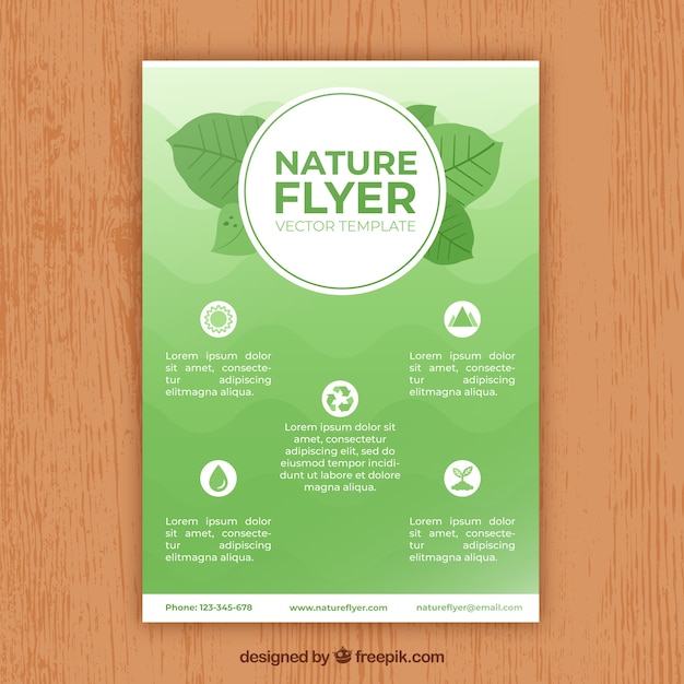 Free vector modern nature flyer template