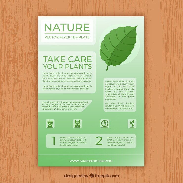 Free Vector modern nature flyer template