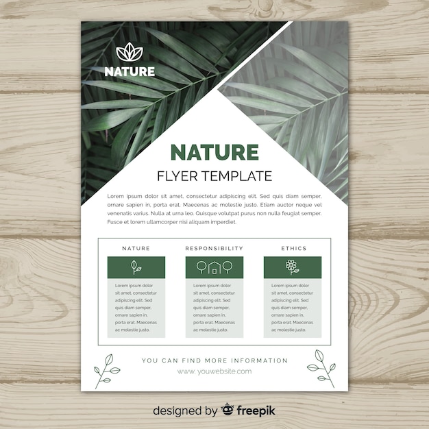 Free vector modern nature flyer template