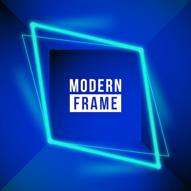 Modern neon frame background