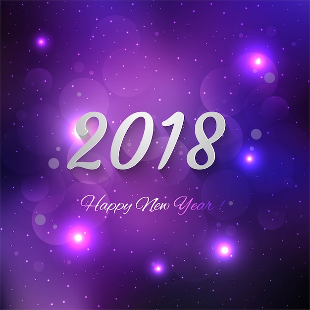 Free vector modern new year 2018 background