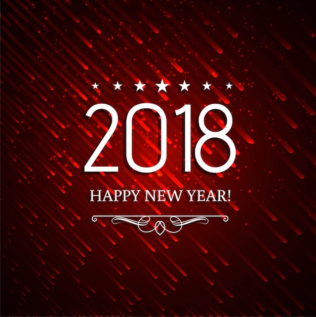 Free vector modern new year 2018 background