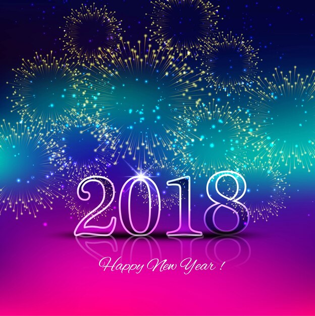 Modern new year 2018 background