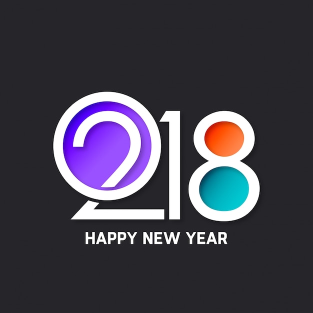 Modern new year 2018 design