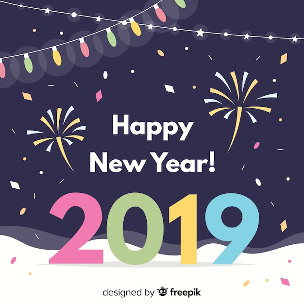 現代新年 2019 年版 平面設計