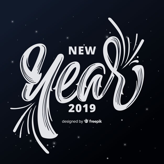 Modern new year composition with elegant style
