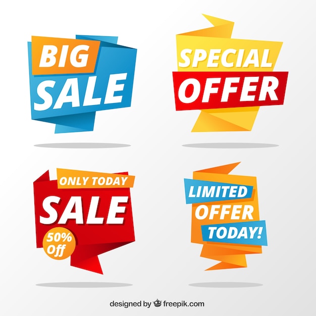 Free vector modern offer banners