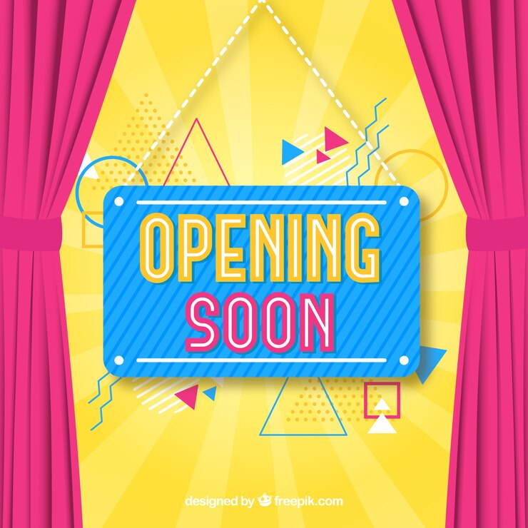 Free Vector modern opening soon composition with flat design