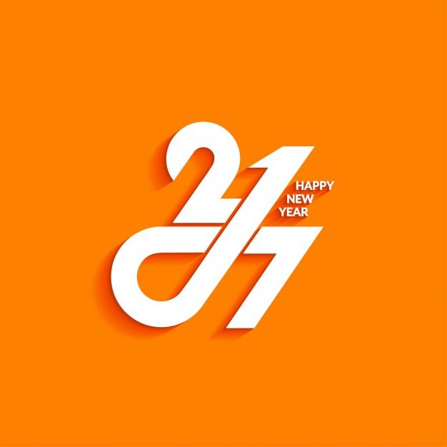 Free Vector modern orange 2017 background