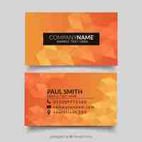 Free vector modern orange business card