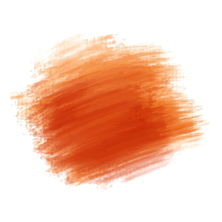 Free Vector modern orange watercolor brush stroke on white background