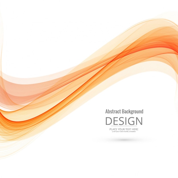 Free vector modern orange wave background