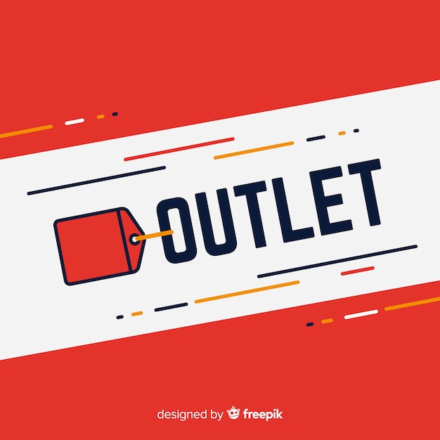 Modern outlet composition with flat design