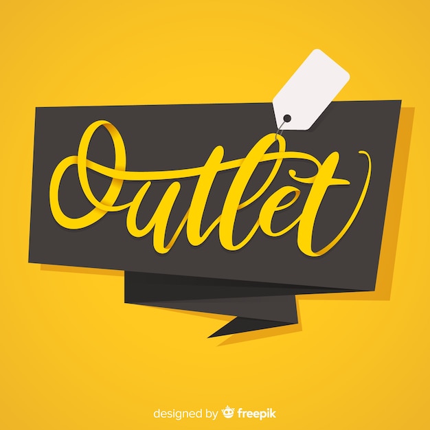 Free vector modern outlet composition with flat design