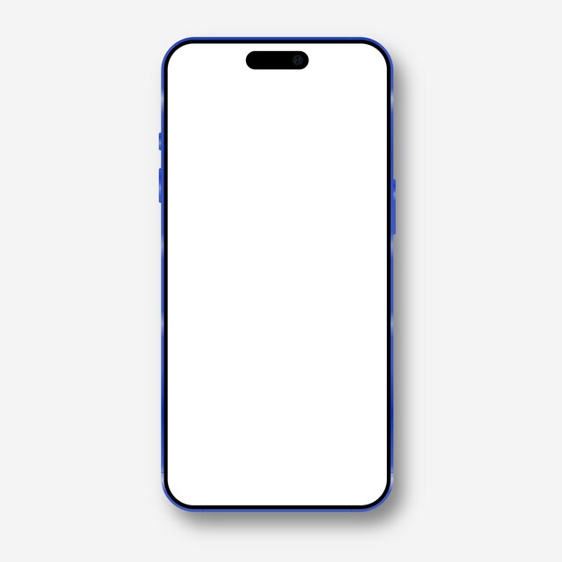 Modern Oval Notch Smartphone Realistic Mockup