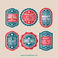 Free vector modern pack of christmas badges