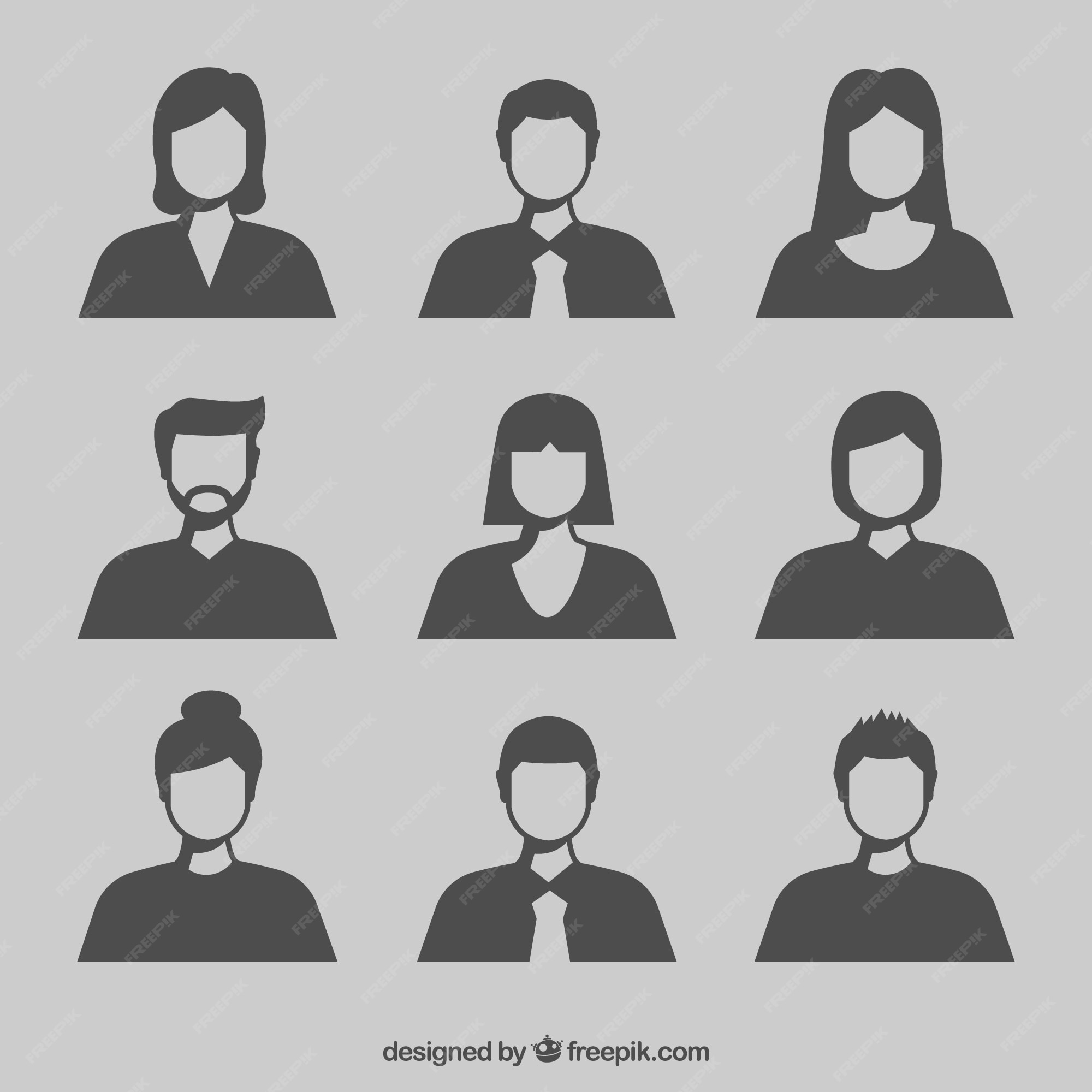 Monochrome woman avatar silhouette. User icon vector in trendy