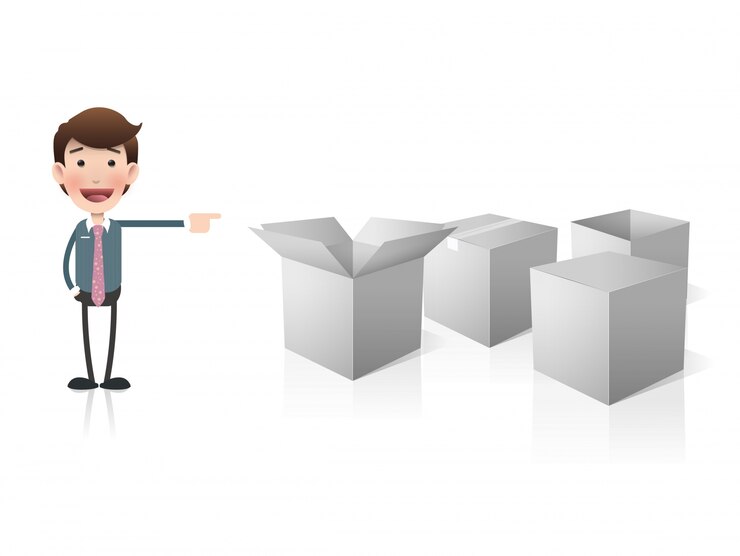 Free Vector modern packet container package shopping
