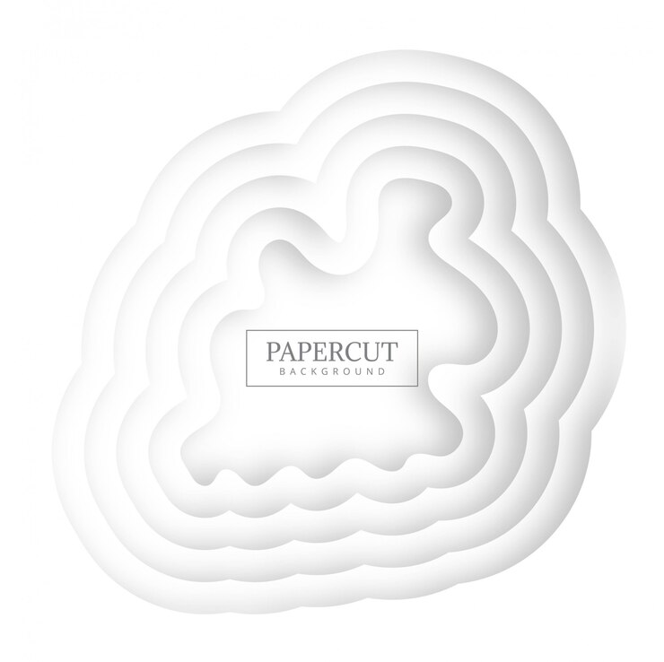 Free Vector modern papercut creative shape design