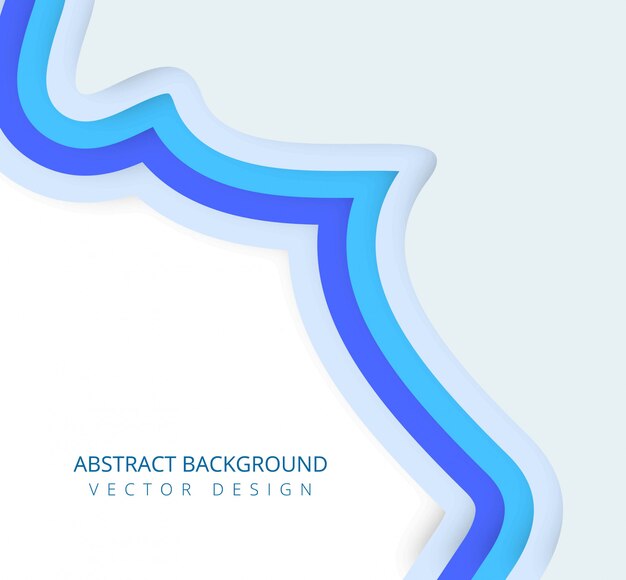 Modern papercut smooth wave vector