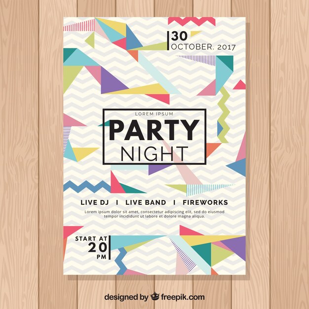 Modern party poster template