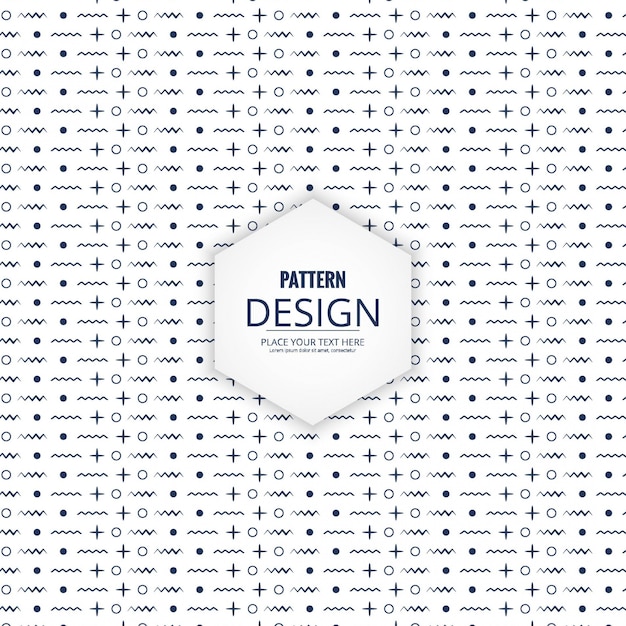 Free vector modern pattern background with signs and symbols