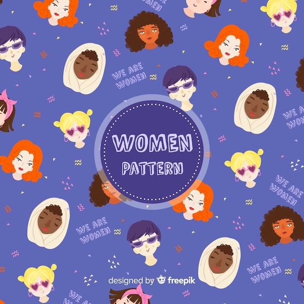 Modern pattern of international group of women