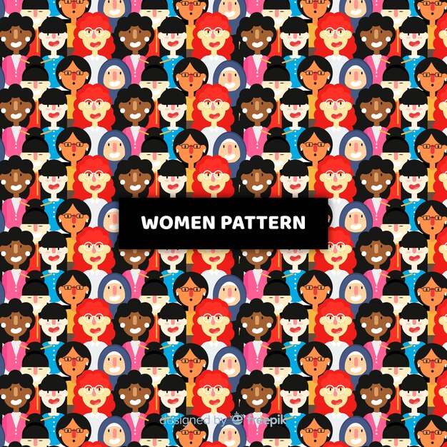 Modern pattern of international group of women