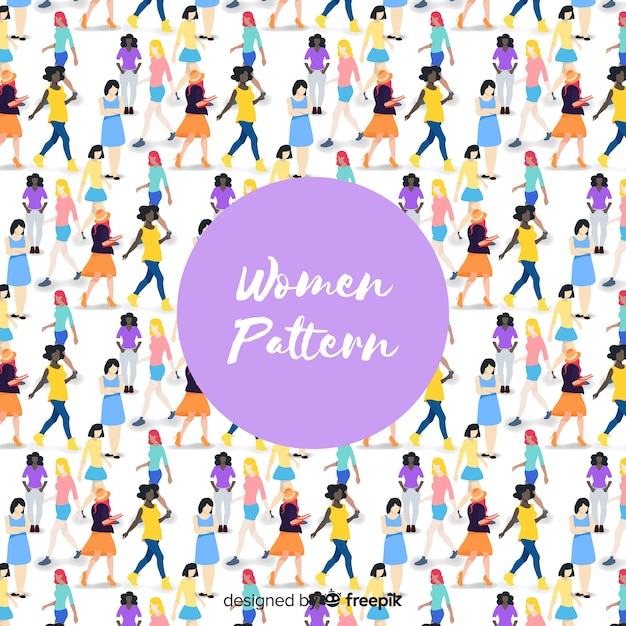 Free vector modern pattern of international group of women