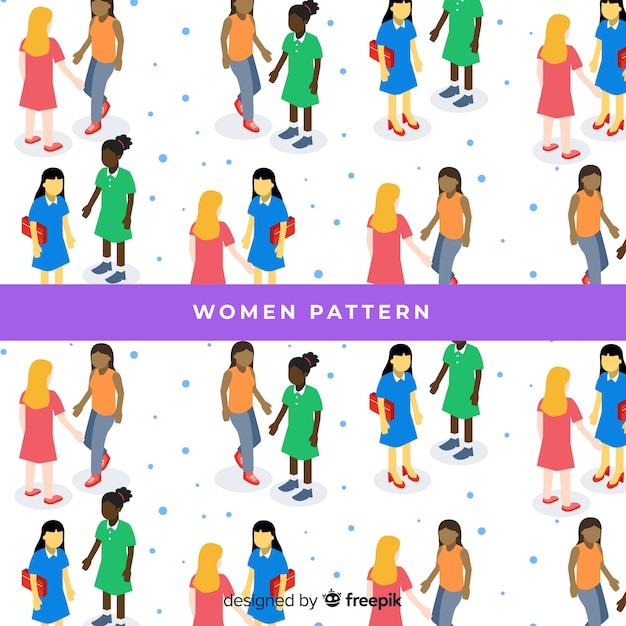 Free vector modern pattern of international group of women