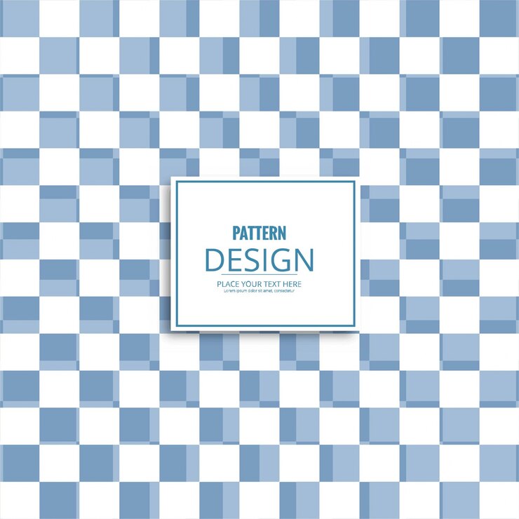 Free Vector modern pattern with blue and white tiles
