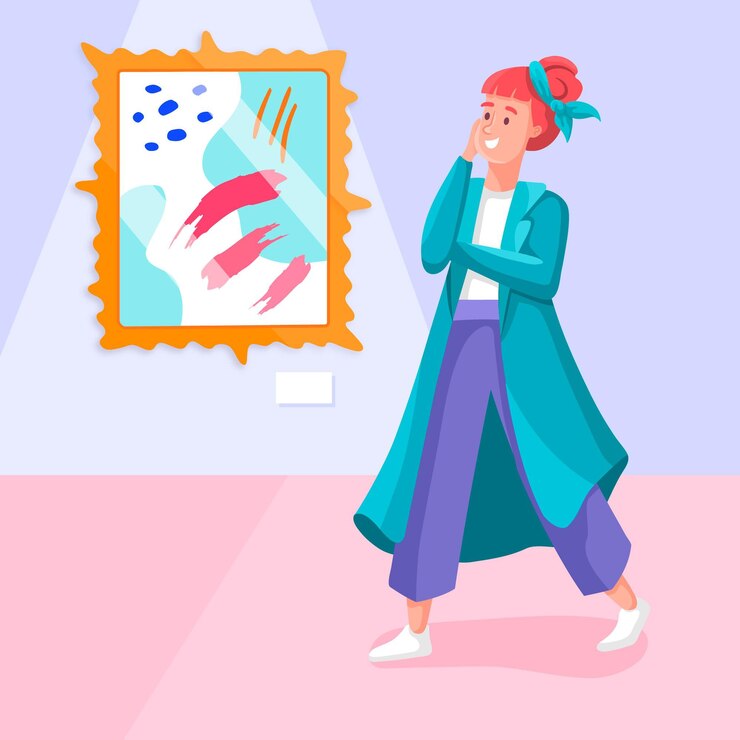Free Vector modern people doing cultural activities