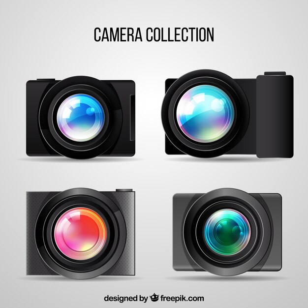 Modern photo cameras collection