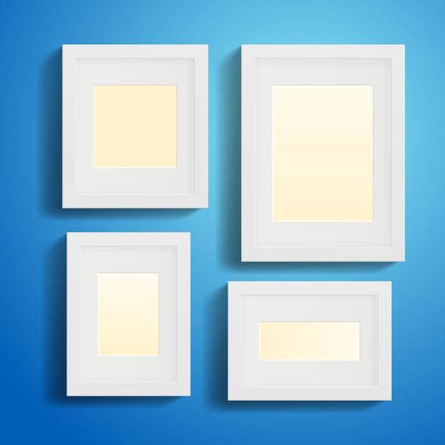 Modern picture or photo frames with shadows