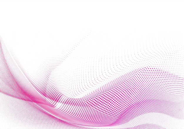 Modern pink dotted flowing wave background illustration