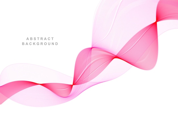 Бесплатное векторное изображение Современный розовый дым течет фон волны