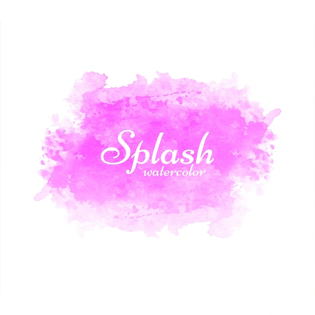 Modern pink watercolor splash background