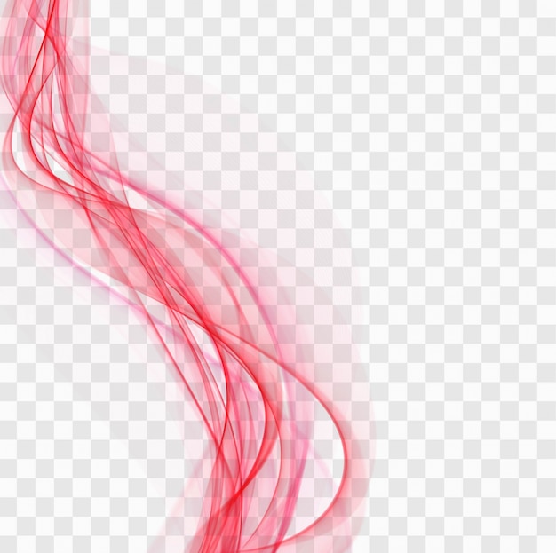 Modern pink wave on transparent background