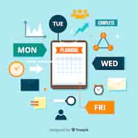 Free vector modern planning schedule concept