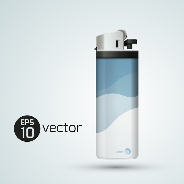 Free vector modern plastic lighter concept