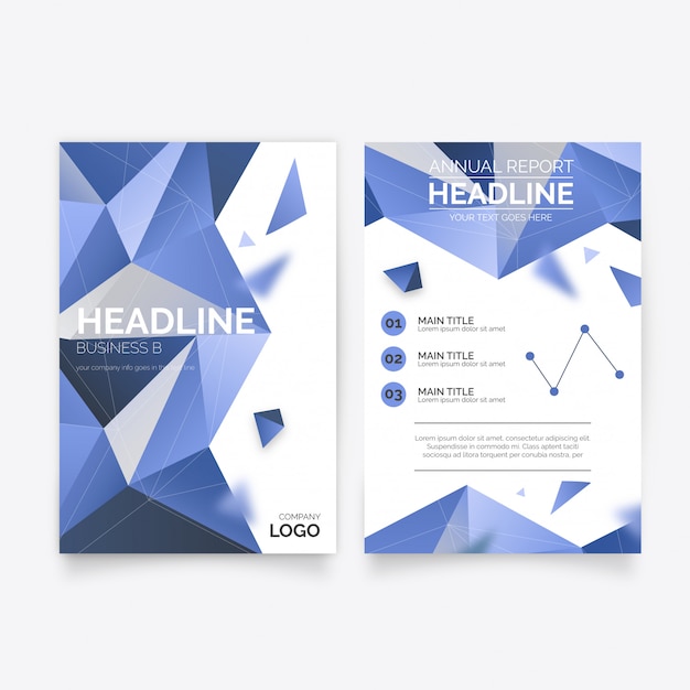 Free vector modern polygonal brochure template