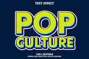 Free vector modern pop art editable text