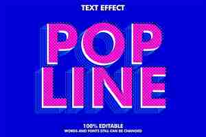 Free vector modern pop art text effecta with dot pattern and layered stroke