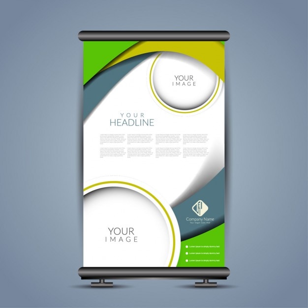 Free vector modern poster stand template