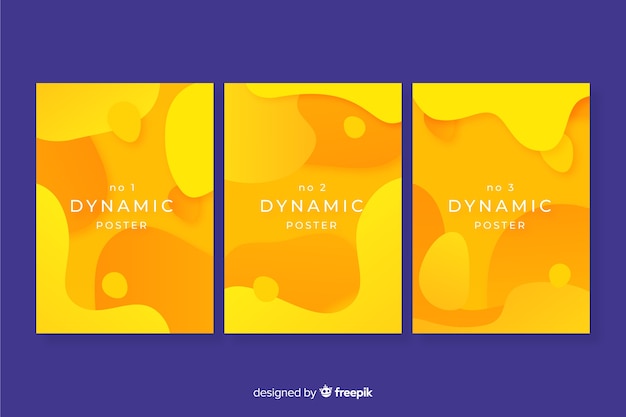 Современный шаблон плаката с динамическими формами