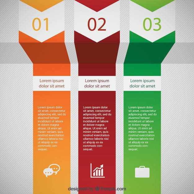 Free vector modern process infographic