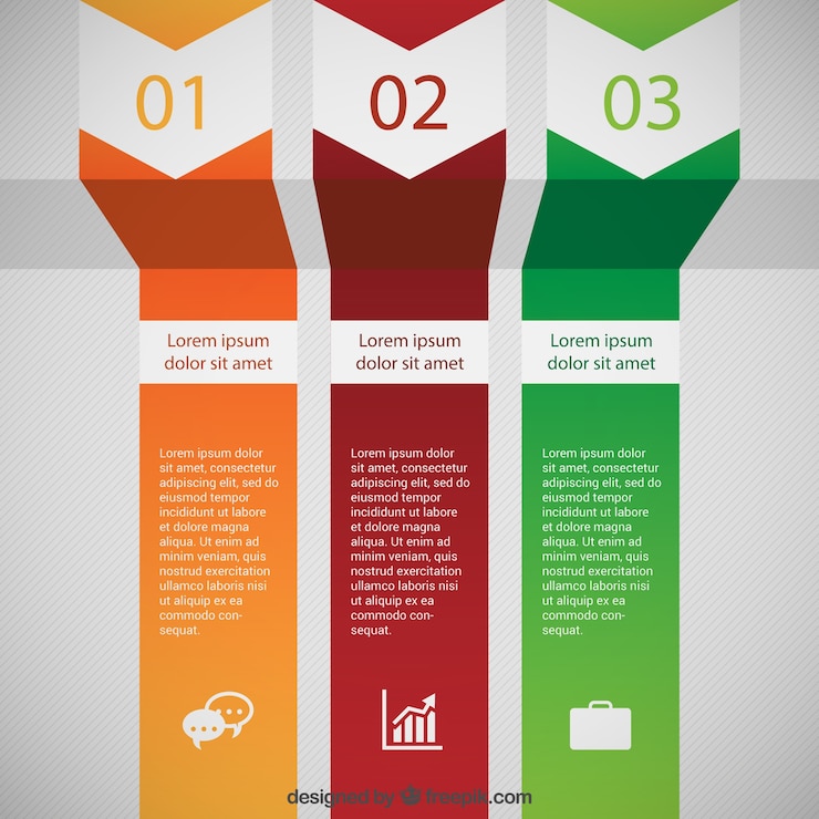 Free Vector modern process infographic
