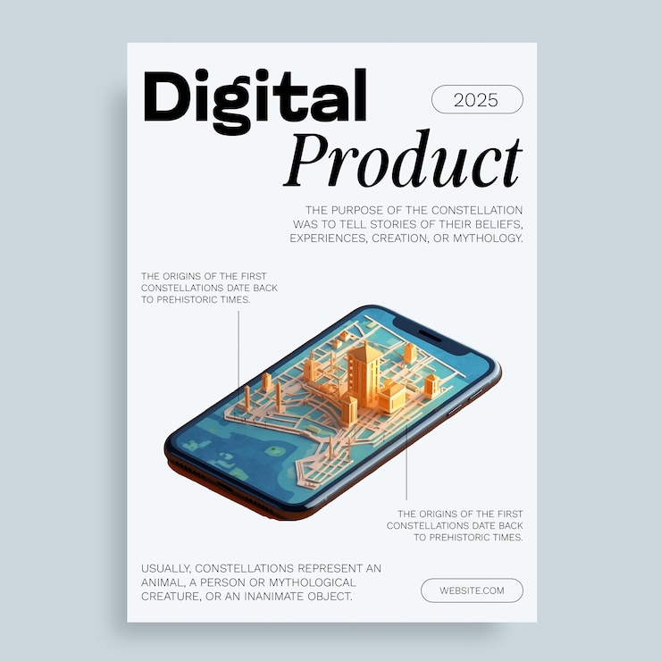 Free Vector modern product poster template design