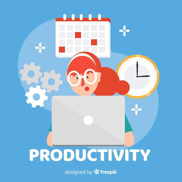 Free Vector modern productivity concept with flat design